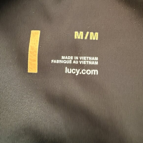 Lucy Women’s Medium Capri Om Leggings Mid-Rise Multi Geo Print Elastic Waistband - Picture 7 of 7